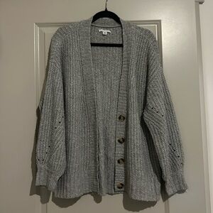 Oversized grey cardigan